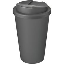 Americano® Eco 350 ml recycelter Becher mit auslaufsicherem Deckel (Grau) (Art.-Nr. CA732965)