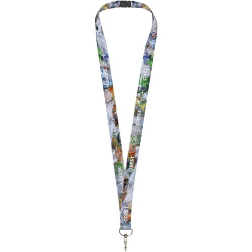 Addie Sublimation Lanyard aus recyceltem PET Kunststoff (Art.-Nr. CA735751) - Addie vollfarbig bedrucktes, recyceltes...