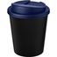 Americano® Espresso Eco 250 ml recycelter Isolierbecher mit auslaufsicherem Deckel (schwarz, blau) (Art.-Nr. CA740647)