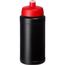Baseline® Plus 500 ml Flasche mit Sportdeckel (schwarz, rot) (Art.-Nr. CA746581)