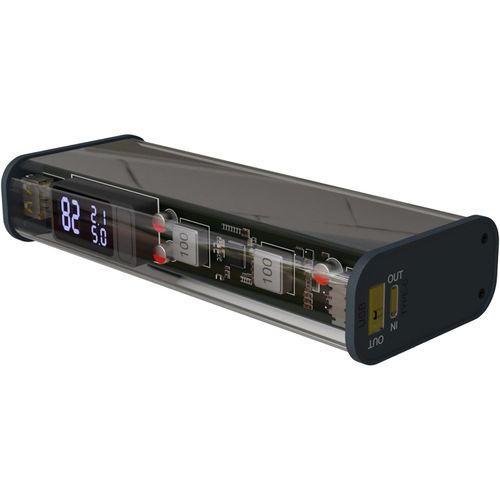 SCX.design P51 Powerbank 20.000 mAh mit Leuchtlogo (Art.-Nr. CA748621) - Diese transparente und tragbare 20.000-m...