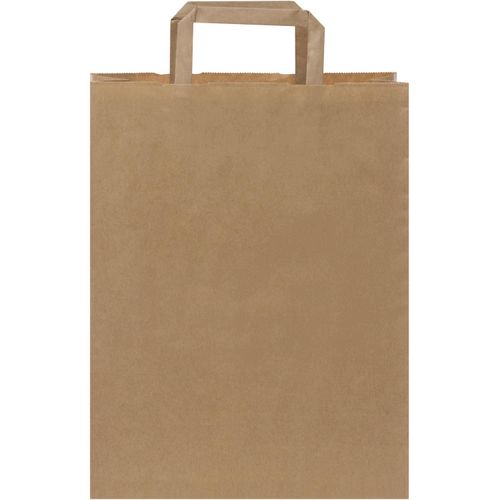 Kraftpapiertasche 80-90 g/m² mit flachen Griffen  mittel (Art.-Nr. CA752116) - Mittelgroße Kraftpapiertasche mit flach...