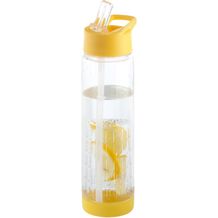 Tutti frutti 740 ml Tritan Sportflasche mit Infuser (transparent, gelb) (Art.-Nr. CA754485)
