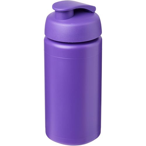 Baseline® Plus grip 500 ml Sportflasche mit Klappdeckel (Art.-Nr. CA758532) - Einwandige Sportflasche mit integriertem...