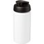 Baseline® Plus grip 500 ml Sportflasche mit Klappdeckel (weiss, schwarz) (Art.-Nr. CA763727)