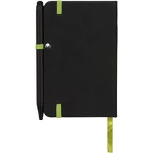 Noir Edge A6 Notizbuch mit farbigem Rand (schwarz, limone) (Art.-Nr. CA771543)