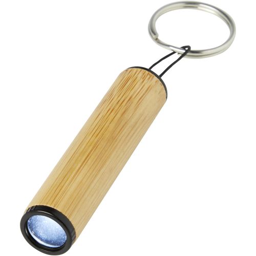 Cane Schlüsselring mit Licht, aus Bambus (Art.-Nr. CA773585) - Der Schlüsselring Cane aus Bambus mi...