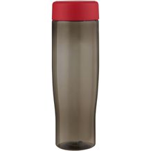 H2O Active® Eco Tempo 700 ml Wasserflasche mit Drehdeckel (rot, kohle) (Art.-Nr. CA785832)