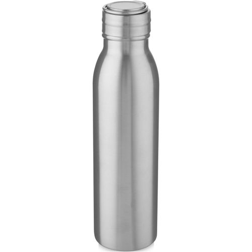 Harper 700 ml Sportflasche aus Edelstahl mit Metallschlaufe (Art.-Nr. CA786312) - Einwandige Sportflasche aus 18/8-Edelsta...