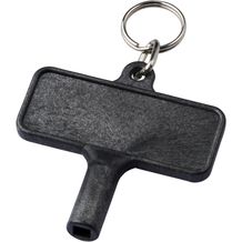 Largo Kunststoff Heizkörperschlüssel mit Schlüsselanhänger (Schwarz) (Art.-Nr. CA794792)