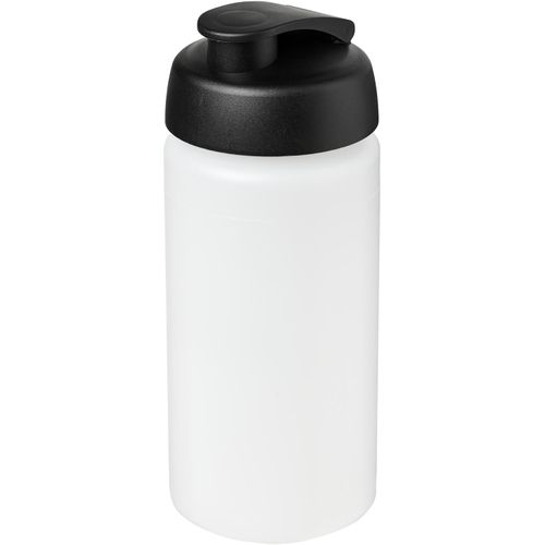 Baseline® Plus grip 500 ml Sportflasche mit Klappdeckel (Art.-Nr. CA796390) - Einwandige Sportflasche mit integriertem...