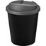 Americano® Espresso Eco 250 ml recycelter Isolierbecher mit auslaufsicherem Deckel (schwarz, grau) (Art.-Nr. CA805383)