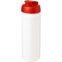 Baseline® Plus grip 750 ml Sportflasche mit Klappdeckel (weiss, rot) (Art.-Nr. CA806742)