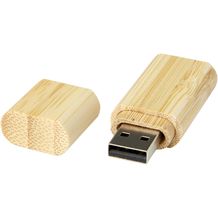USB-Stick 2.0 aus Bambus mit Schlüsselanhänger (natural) (Art.-Nr. CA810604)