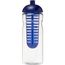 H2O Active® Base 650 ml Sportflasche mit Stülpdeckel und Infusor (transparent, blau) (Art.-Nr. CA810973)