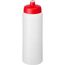 Baseline® Plus grip 750 ml Sportflasche mit Sportdeckel (transparent, rot) (Art.-Nr. CA818261)