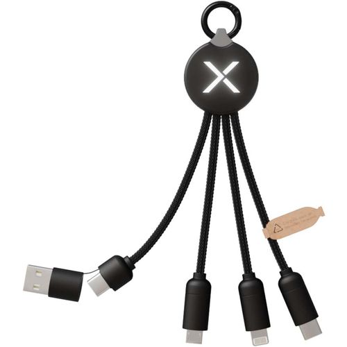 SCX.design C14 15W 5-in-1 Ladekabel (Art.-Nr. CA832038) - 5-in-1 Ladekabel mit 3 Anschlüsse...