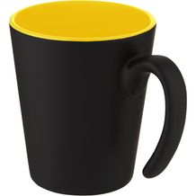 Oli 360 ml Keramikbecher mit Henkel (gelb, schwarz) (Art.-Nr. CA832626)