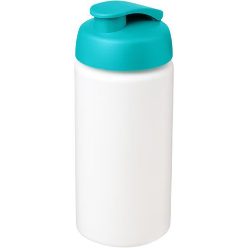 Baseline® Plus grip 500 ml Sportflasche mit Klappdeckel (Art.-Nr. CA834105) - Einwandige Sportflasche mit integriertem...