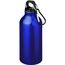 Oregon 400 ml RCS-zertifizierte Trinkflasche aus recyceltem Aluminium mit Karabinerhaken (blau) (Art.-Nr. CA835585)