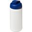 Baseline® Plus 500 ml Sportflasche mit Klappdeckel (weiss, blau) (Art.-Nr. CA836712)