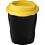 Americano® Espresso Eco 250 ml recycelter Isolierbecher (schwarz, gelb) (Art.-Nr. CA840945)