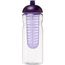 H2O Active® Base 650 ml Sportflasche mit Stülpdeckel und Infusor (transparent, lila) (Art.-Nr. CA847693)