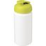Baseline® Plus grip 500 ml Sportflasche mit Klappdeckel (weiss, limone) (Art.-Nr. CA857927)