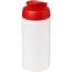 Baseline® Plus grip 500 ml Sportflasche mit Klappdeckel (transparent, rot) (Art.-Nr. CA859668)
