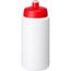 Baseline® Plus grip 500 ml Sportflasche mit Sportdeckel (weiss, rot) (Art.-Nr. CA861438)