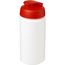 Baseline® Plus grip 500 ml Sportflasche mit Klappdeckel (weiss, rot) (Art.-Nr. CA866572)