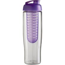 H2O Active® Tempo 700 ml Sportflasche mit Klappdeckel und Infusor (transparent, lila) (Art.-Nr. CA868937)