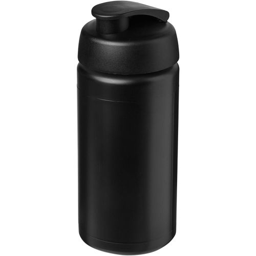 Baseline® Plus grip 500 ml Sportflasche mit Klappdeckel (Art.-Nr. CA877685) - Einwandige Sportflasche mit integriertem...