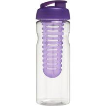H2O Active® Base 650 ml Sportflasche mit Klappdeckel und Infusor (transparent, lila) (Art.-Nr. CA881211)