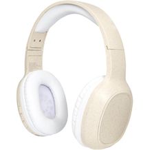 Riff Weizenstroh-Bluetooth®-Kopfhörer mit Mikrofon (beige) (Art.-Nr. CA882880)