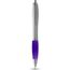 Nash Kugelschreiber silbern mit farbigem Griff (lila, silber) (Art.-Nr. CA884387)