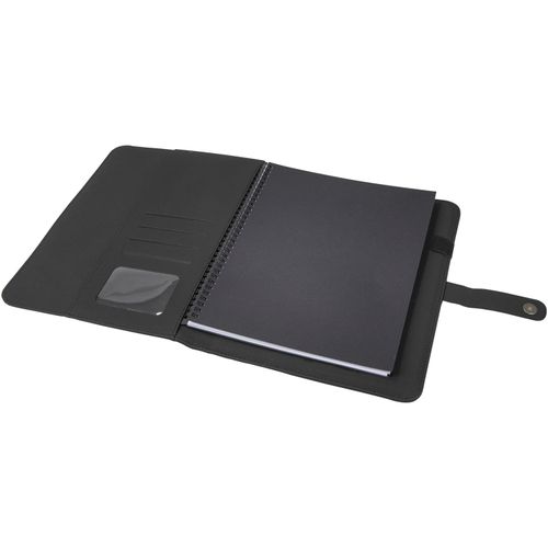 SCX.design O17 A4 Notizbuch Powerbank mit Leuchtlogo (Art.-Nr. CA885201) - Notebook mit leuchtendem Logo und einer...