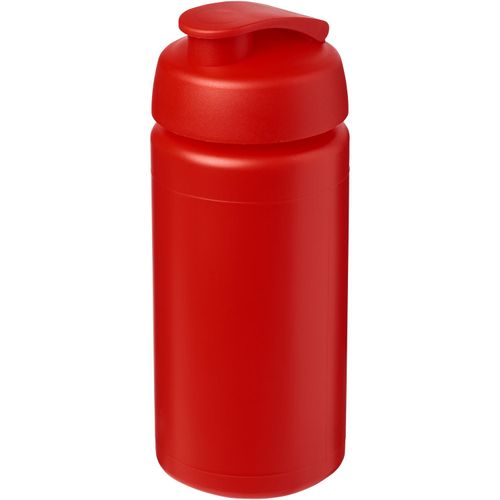 Baseline® Plus grip 500 ml Sportflasche mit Klappdeckel (Art.-Nr. CA886632) - Einwandige Sportflasche mit integriertem...