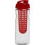 H2O Active® Base 650 ml Sportflasche mit Klappdeckel und Infusor (transparent, rot) (Art.-Nr. CA886855)