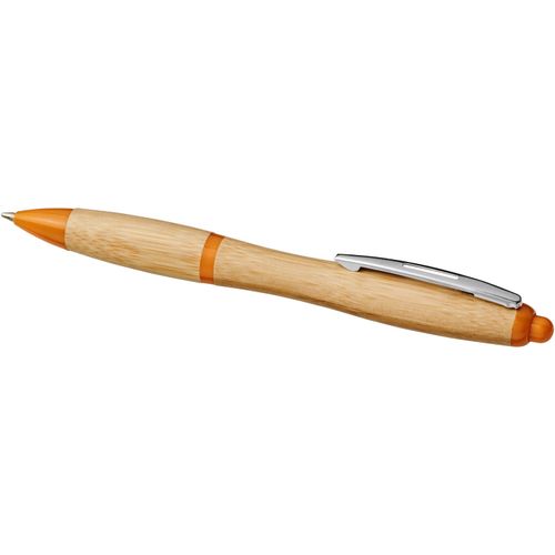 Nash Kugelschreiber aus Bambus (Art.-Nr. CA889403) - Kugelschreiber mit Klickmechanismus,...