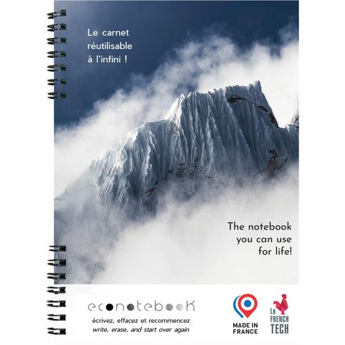 EcoNotebook NA4 wiederverwendbares Notizbuch mit Premiumcover (Art.-Nr. CA936767) - Dank seines wasser- und reißfeste...