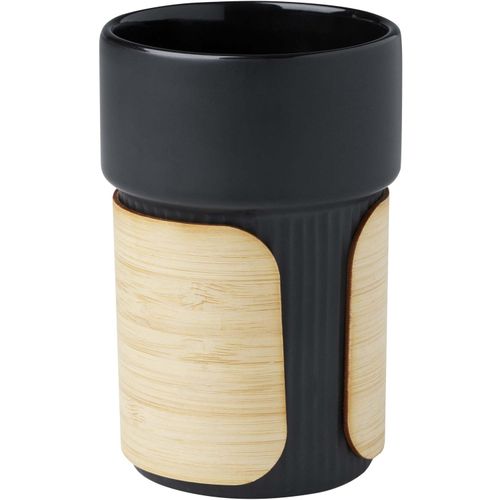 Fika 340 ml Becher mit Bambushülle (Art.-Nr. CA942309) - Der elegante Fika Keramikbecher wird...