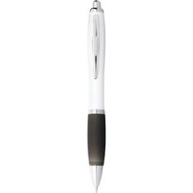Nash Kugelschreiber weiß mit farbigem Griff (weiss, schwarz) (Art.-Nr. CA945999)