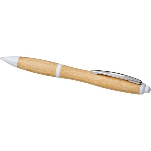 Nash Kugelschreiber aus Bambus (Art.-Nr. CA950533) - Kugelschreiber mit Klickmechanismus,...