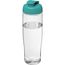 H2O Active® Tempo 700 ml Sportflasche mit Klappdeckel (transparent, aquablau) (Art.-Nr. CA960808)