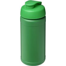 Baseline 500 ml recycelte Sportflasche mit Klappdeckel (grün) (Art.-Nr. CA961387)