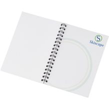 Desk-Mate® A6 Notizbuch mit Kunststoff Cover und Spiralbindung (weiss, schwarz) (Art.-Nr. CA966477)