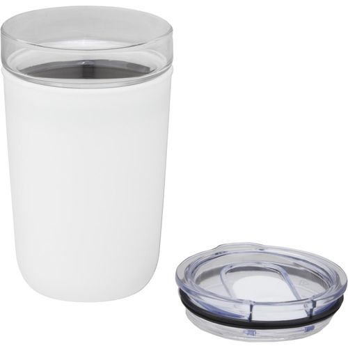 Bello 420 ml Glasbecher mit Außenwand aus recyceltem Kunststoff (Art.-Nr. CA969280) - Glasbecher, geschützt durch ein Gehäus...