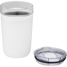 Bello 420 ml Glasbecher mit Außenwand aus recyceltem Kunststoff (Weiss) (Art.-Nr. CA969280)