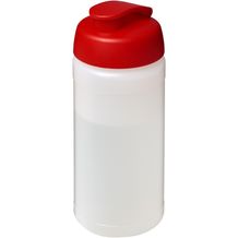 Baseline® Plus 500 ml Sportflasche mit Klappdeckel (transparent, rot) (Art.-Nr. CA974319)